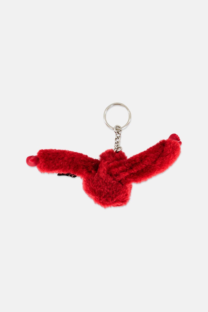 kipling Monkeyclip Soft Plush Keyring, Funky Red - Image 3